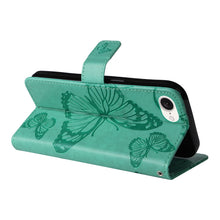 Load image into Gallery viewer, 3D Butterfly Embossed Pattern Flip Leather Phone Case, For iPhone 17e / 16e, For iPhone 16 Pro Max, For iPhone 16 Pro, For iPhone 16 Plus, For iPhone 16