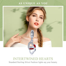 Load image into Gallery viewer, Creative Heart To Heart Hand DIY Silver Pendant S925 String Accessories
