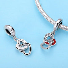 Load image into Gallery viewer, Creative Heart To Heart Hand DIY Silver Pendant S925 String Accessories