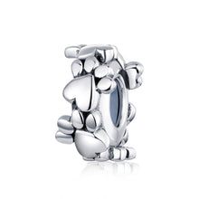 Load image into Gallery viewer, Heart Shaped Beaded Bracelet Accessories Sterling Silver S925 Separate Beads Love Footprints Loose Beads