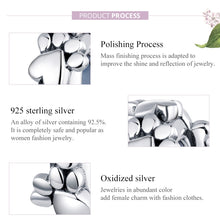 Load image into Gallery viewer, Heart Shaped Beaded Bracelet Accessories Sterling Silver S925 Separate Beads Love Footprints Loose Beads