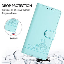 Load image into Gallery viewer, Cat Rat Embossed Pattern RFID Leather Phone Case with Lanyard, For iPhone 18 Pro / 17 Pro, For iPhone 18 Pro Max / 17 Pro Max, For iPhone 17, For iPhone Air, For iPhone 17e / 16e, For iPhone 15 Pro Max, For iPhone 15 Pro, For iPhone 15 Plus