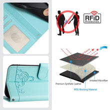 Load image into Gallery viewer, Cat Rat Embossed Pattern RFID Leather Phone Case with Lanyard, For iPhone 18 Pro / 17 Pro, For iPhone 18 Pro Max / 17 Pro Max, For iPhone 17, For iPhone Air, For iPhone 17e / 16e, For iPhone 15 Pro Max, For iPhone 15 Pro, For iPhone 15 Plus