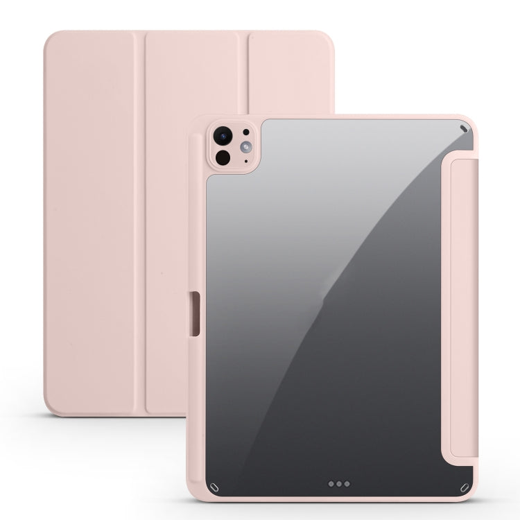 Acrylic 3-folding Smart Leather Tablet Case, For iPad Air 11 2026 / 2024 / 2025, For iPad Pro 13 2025 / 2024, For iPad Pro 11 2025 / 2024
