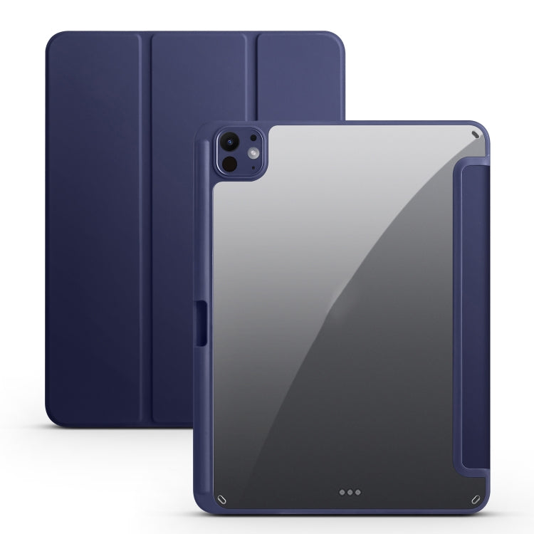 Acrylic 3-folding Smart Leather Tablet Case, For iPad Air 11 2026 / 2024 / 2025, For iPad Pro 13 2025 / 2024, For iPad Pro 11 2025 / 2024