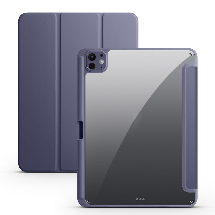 Acrylic 3-folding Smart Leather Tablet Case, For iPad Air 11 2026 / 2024 / 2025, For iPad Pro 13 2025 / 2024, For iPad Pro 11 2025 / 2024