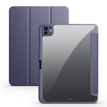 Load image into Gallery viewer, Acrylic 3-folding Smart Leather Tablet Case, For iPad Air 11 2026 / 2024 / 2025, For iPad Pro 13 2025 / 2024, For iPad Pro 11 2025 / 2024