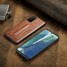 Load image into Gallery viewer, Fierre Shann Full Coverage Protective Leather Case with Holder &amp; Card Slot, For Galaxy Note20 Ultra