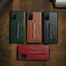Load image into Gallery viewer, Fierre Shann Full Coverage Protective Leather Case with Holder &amp; Card Slot, For Galaxy Note20 Ultra