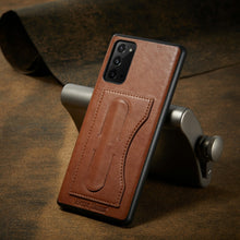 Load image into Gallery viewer, Fierre Shann Full Coverage Protective Leather Case with Holder &amp; Card Slot, For Galaxy Note20 Ultra