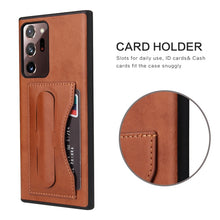 Load image into Gallery viewer, Fierre Shann Full Coverage Protective Leather Case with Holder &amp; Card Slot, For Galaxy Note20 Ultra