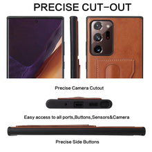 Load image into Gallery viewer, Fierre Shann Full Coverage Protective Leather Case with Holder &amp; Card Slot, For Galaxy Note20 Ultra