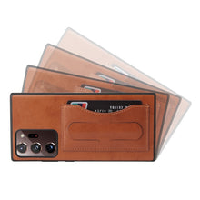 Load image into Gallery viewer, Fierre Shann Full Coverage Protective Leather Case with Holder &amp; Card Slot, For Galaxy Note20 Ultra