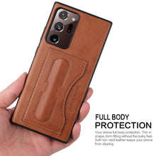 Load image into Gallery viewer, Fierre Shann Full Coverage Protective Leather Case with Holder &amp; Card Slot, For Galaxy Note20 Ultra