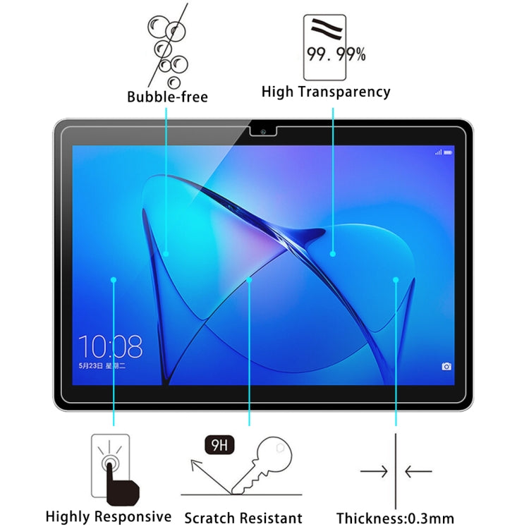 For Huawei Enjoy Tablet 2 / TCL Tab 10 HD 4G / 10 / Tab 10s / Tab 10s 5G 2pcs 9H HD Explosion-proof Tempered Glass Film