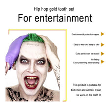 Load image into Gallery viewer, Hip Hop Accessories Gold Tooth Set Real Gold Plating Smooth Upper Eight Lower Six Denture Set