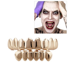 Load image into Gallery viewer, Hip Hop Accessories Gold Tooth Set Real Gold Plating Smooth Upper Eight Lower Six Denture Set