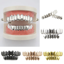 Load image into Gallery viewer, Hip Hop Accessories Gold Tooth Set Real Gold Plating Smooth Upper Eight Lower Six Denture Set