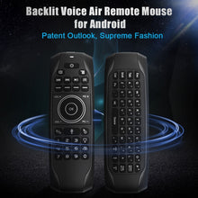 Load image into Gallery viewer, G7V Pro 2.4GHz Fly Air Mouse LED Backlight Wireless Keyboard Remote Control with Gyroscope for Android TV Box / PC, Support Intelligent Voice