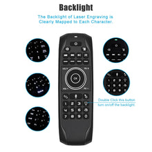 Load image into Gallery viewer, G7V Pro 2.4GHz Fly Air Mouse LED Backlight Wireless Keyboard Remote Control with Gyroscope for Android TV Box / PC, Support Intelligent Voice