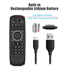 Load image into Gallery viewer, G7V Pro 2.4GHz Fly Air Mouse LED Backlight Wireless Keyboard Remote Control with Gyroscope for Android TV Box / PC, Support Intelligent Voice