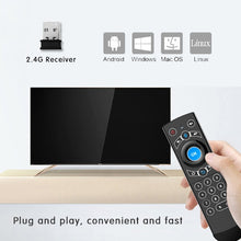 Load image into Gallery viewer, G21 2.4GHz Fly Air Mouse LED Backlight Wireless Keyboard Remote Control with Gyroscope for Android TV Box / PC, Support Intelligent Voice, Orange