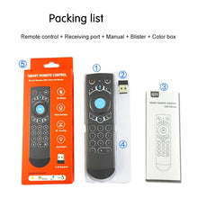 Load image into Gallery viewer, G21 2.4GHz Fly Air Mouse LED Backlight Wireless Keyboard Remote Control with Gyroscope for Android TV Box / PC, Support Intelligent Voice, Orange