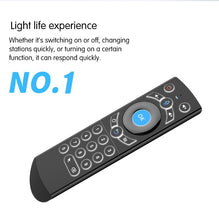 Load image into Gallery viewer, G21 2.4GHz Fly Air Mouse LED Backlight Wireless Keyboard Remote Control with Gyroscope for Android TV Box / PC, Support Intelligent Voice, Blue