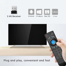 Load image into Gallery viewer, G21 2.4GHz Fly Air Mouse LED Backlight Wireless Keyboard Remote Control with Gyroscope for Android TV Box / PC, Support Intelligent Voice, Blue