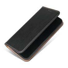 Load image into Gallery viewer, Fierre Shann PU Genuine Leather Texture Horizontal Flip Leather Case with Holder &amp; Card Slots &amp; Wallet