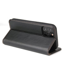Load image into Gallery viewer, Fierre Shann PU Genuine Leather Texture Horizontal Flip Leather Case with Holder &amp; Card Slots &amp; Wallet