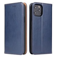 Load image into Gallery viewer, Fierre Shann PU Genuine Leather Texture Horizontal Flip Leather Case with Holder &amp; Card Slots &amp; Wallet