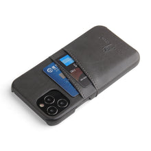 Load image into Gallery viewer, Fierre Shann Retro Oil Wax Texture PU Leather Case with Card Slots, For iPhone 12 Pro Max, For iPhone 12 / 12 Pro, For iPhone 12 mini