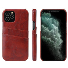 Load image into Gallery viewer, Fierre Shann Retro Oil Wax Texture PU Leather Case with Card Slots, For iPhone 12 Pro Max, For iPhone 12 / 12 Pro, For iPhone 12 mini