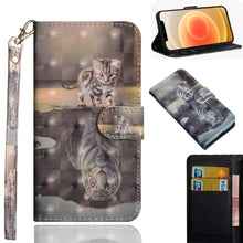 Load image into Gallery viewer, 3D Painting Pattern Horizontal Flip TPU + PU Leather Case with Holder &amp; Card Slots &amp; Wallet, For iPhone 12 mini, For iPhone 12 / 12 Pro, For iPhone 12 Pro Max, For Xiaomi Redmi 9