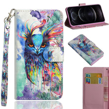 Load image into Gallery viewer, 3D Painting Pattern Horizontal Flip TPU + PU Leather Case with Holder &amp; Card Slots &amp; Wallet, For iPhone 12 mini, For iPhone 12 / 12 Pro, For iPhone 12 Pro Max, For Xiaomi Redmi 9
