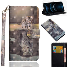 Load image into Gallery viewer, 3D Painting Pattern Horizontal Flip TPU + PU Leather Case with Holder &amp; Card Slots &amp; Wallet, For iPhone 12 mini, For iPhone 12 / 12 Pro, For iPhone 12 Pro Max, For Xiaomi Redmi 9