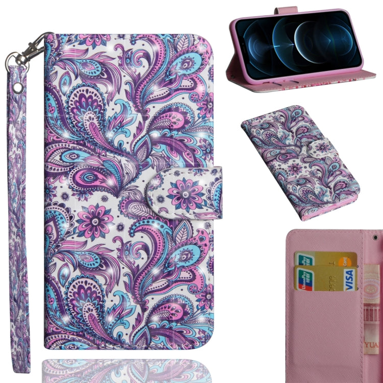 3D Painting Pattern Horizontal Flip TPU + PU Leather Case with Holder & Card Slots & Wallet, For iPhone 12 mini, For iPhone 12 / 12 Pro, For iPhone 12 Pro Max, For Xiaomi Redmi 9