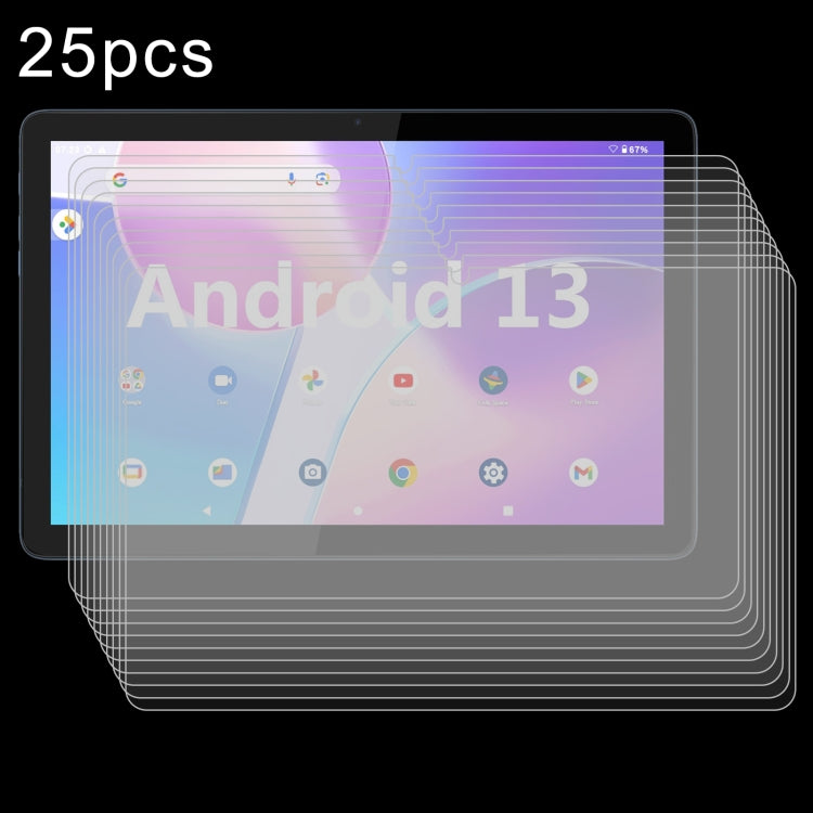25pcs 9H 0.3mm Explosion-proof Tempered Glass Film, For PRITOM M10 10.1, For PRITOM Tab 16 12, For PRITOM Tab M7/Tab 7 Pro/Ainmel Kids 707, For PRITOM L10 10.1, For PRITOM Tab 11 10.1 inch