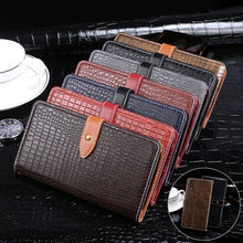 Load image into Gallery viewer, idewei Crocodile Texture Horizontal Flip Leather Case with Holder &amp; Card Slots &amp; Wallet