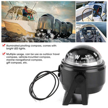 Load image into Gallery viewer, Nisa LC550 Car Boat Compass with Light