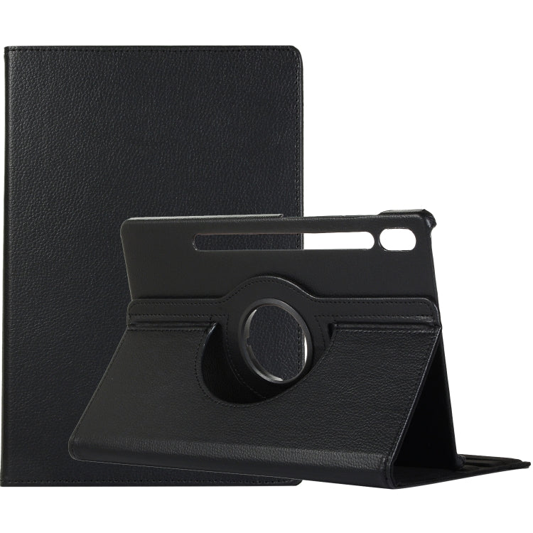 Litchi Texture Horizontal Flip 360 Degrees Rotation Leather Case with Holder, For Samsung Galaxy Tab S7 T870 (2020)