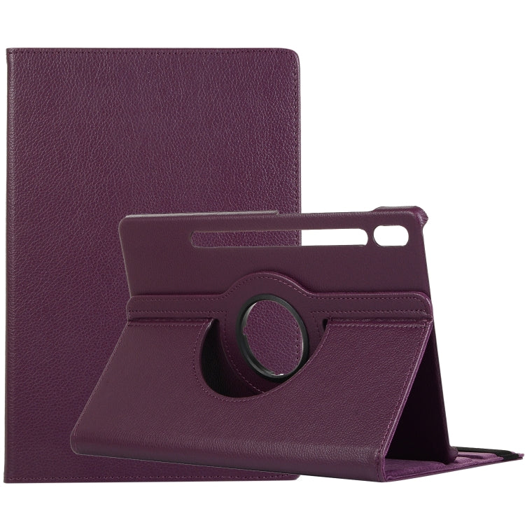 Litchi Texture Horizontal Flip 360 Degrees Rotation Leather Case with Holder, For Samsung Galaxy Tab S7 T870 (2020)