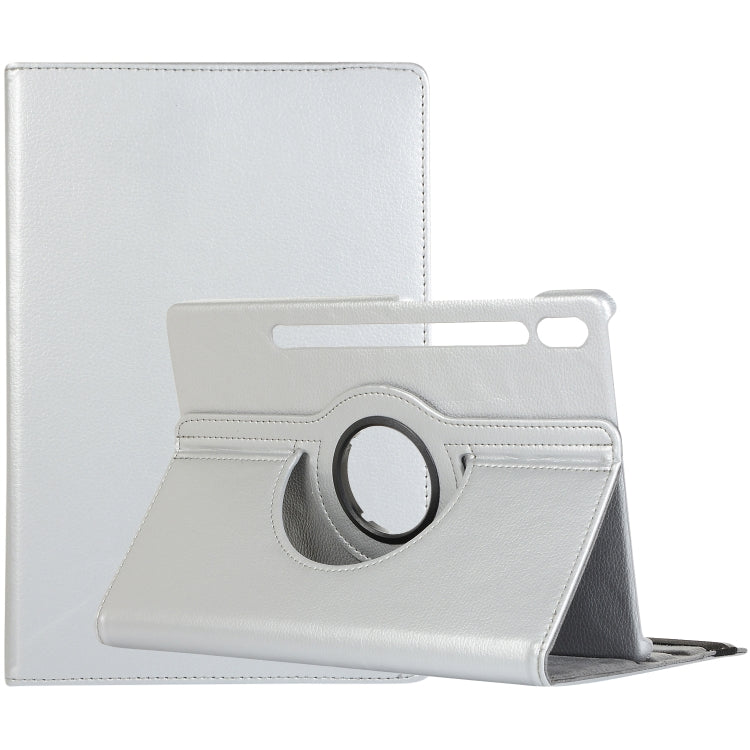 Litchi Texture Horizontal Flip 360 Degrees Rotation Leather Case with Holder, For Samsung Galaxy Tab S7 T870 (2020)