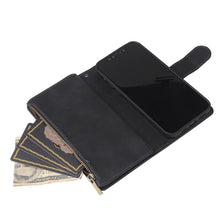 Load image into Gallery viewer, Multifunctional Retro Frosted Horizontal Flip Leather Case with Card Slot &amp; Holder &amp; Zipper Wallet &amp; Photo Frame &amp; Lanyard