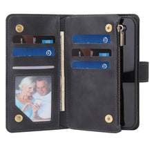 Load image into Gallery viewer, Multifunctional Retro Frosted Horizontal Flip Leather Case with Card Slot &amp; Holder &amp; Zipper Wallet &amp; Photo Frame &amp; Lanyard