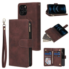 Load image into Gallery viewer, Multifunctional Retro Frosted Horizontal Flip Leather Case with Card Slot &amp; Holder &amp; Zipper Wallet &amp; Photo Frame &amp; Lanyard