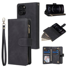 Load image into Gallery viewer, Multifunctional Retro Frosted Horizontal Flip Leather Case with Card Slot &amp; Holder &amp; Zipper Wallet &amp; Photo Frame &amp; Lanyard