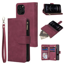 Load image into Gallery viewer, Multifunctional Retro Frosted Horizontal Flip Leather Case with Card Slot &amp; Holder &amp; Zipper Wallet &amp; Photo Frame &amp; Lanyard