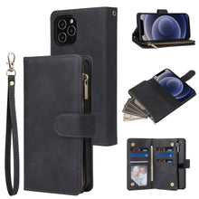 Load image into Gallery viewer, Multifunctional Retro Frosted Horizontal Flip Leather Case with Card Slot &amp; Holder &amp; Zipper Wallet &amp; Photo Frame &amp; Lanyard